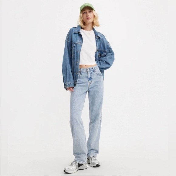 Levi’s Low Pro Straight Leg Jeans Light Wash Size 29 Women’s Vintage Style - Picture 1 of 13
